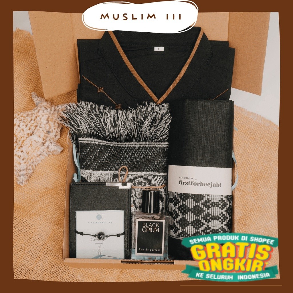 

(MUSLIM PART III) Hampers Aesthetic Cowok | Gift Box Kado Ulang Tahun Alat Shalat Wisuda Lebaran Anniversary/ keluarga oleh oleh
