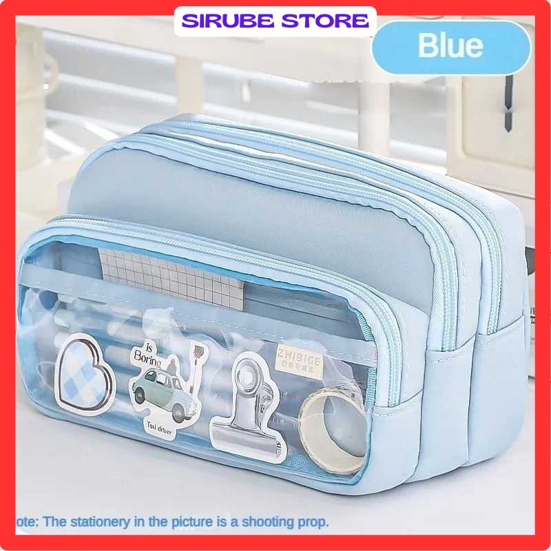 

Tempat Pensil Multi Layer Pencil Case Compact Pouch Stationary - ZH21