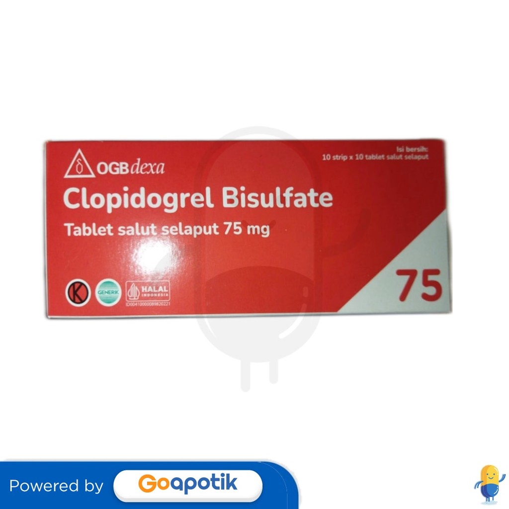 Clopidogrel Ogb Dexa Medica 75 Mg Box 100 Tablet