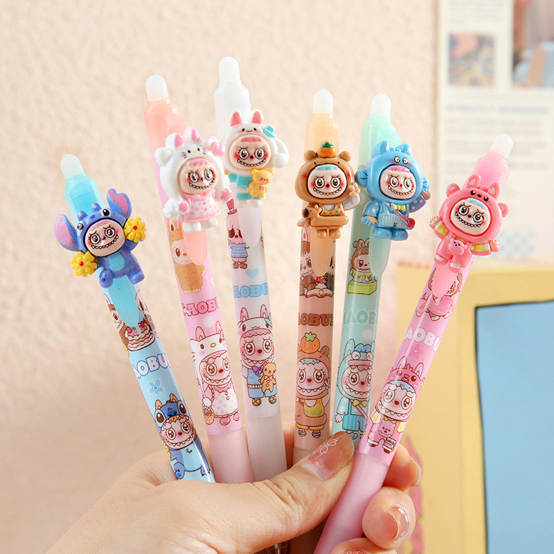 

【COD❤️】Pena Aksi Dorong Kartun Gaya Jepang Pena Biru Netral Pena Air Resin 3D Yang Dapat Dihapus -VDY