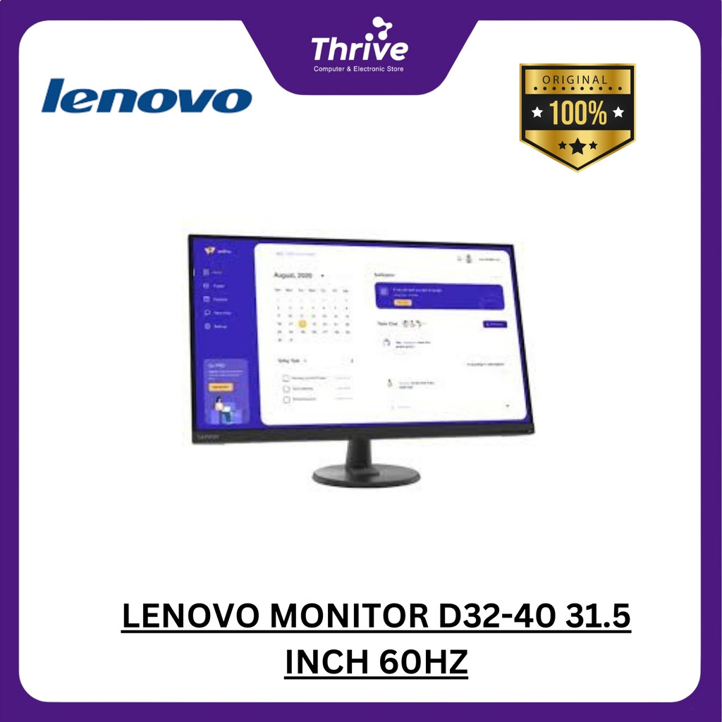 LENOVO MONITOR D32-40 31.5 INCH 60HZ