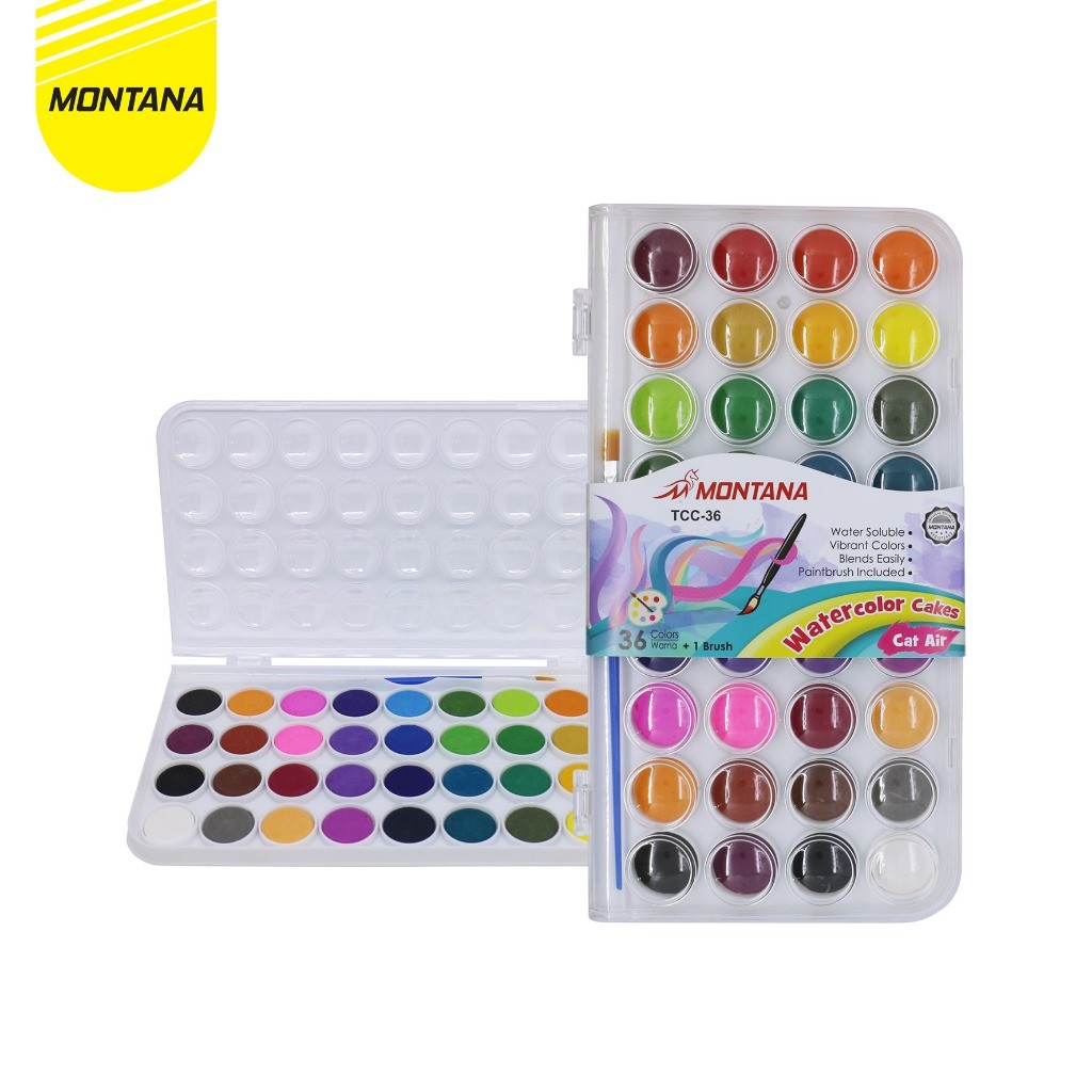 

MONTANA WaterColor 36 Warna / Cat Air Montana TCC-36 / WaterColor Cake