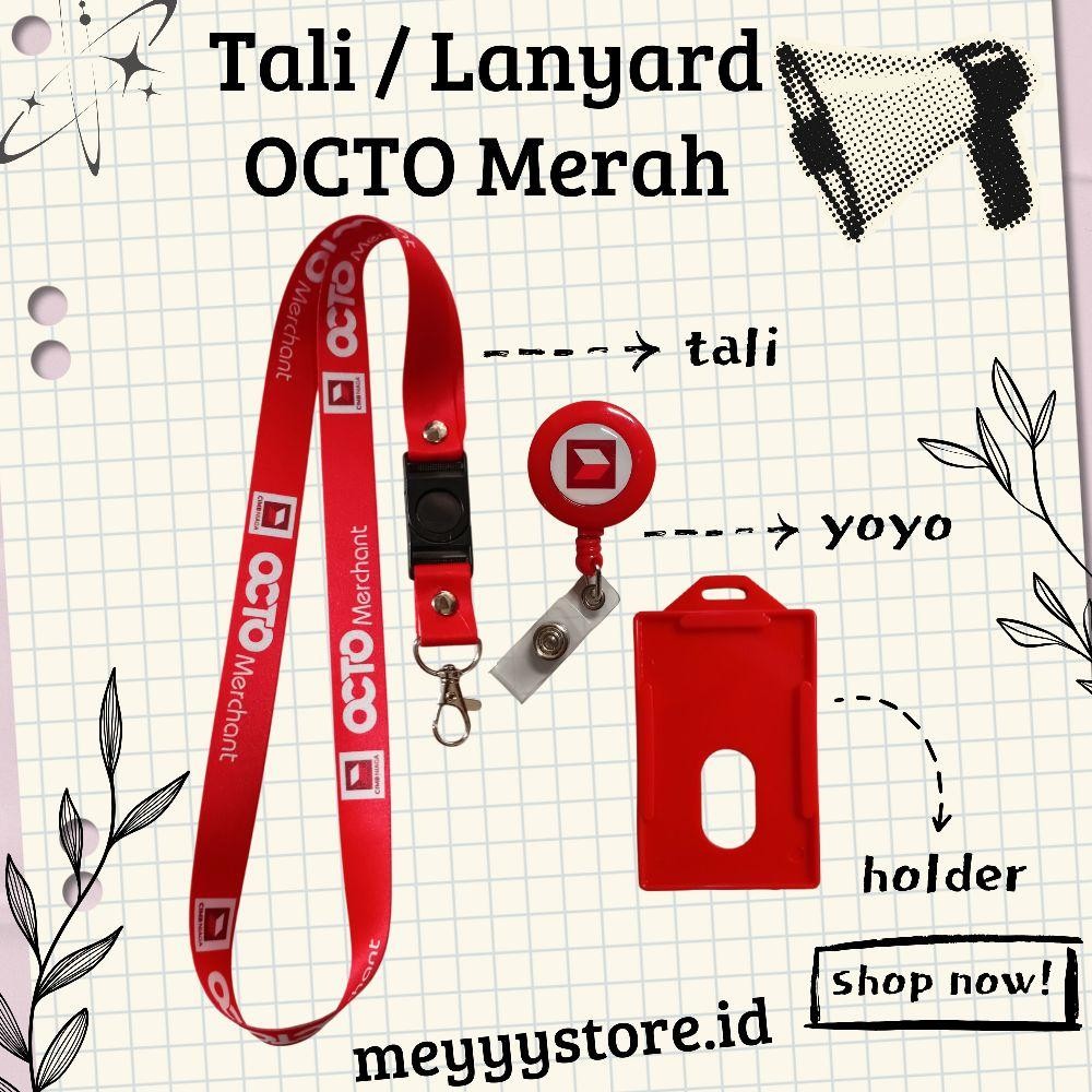 

READYYY Tali ID CARD OCTO MERCHANT / Lanyard OCTO MERCHANT [STOCK MELIMPAH] Termurahhh Harga Grosir!