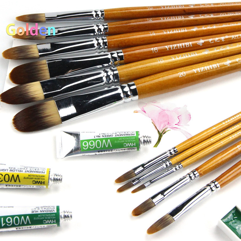 

Watercolor Brush pen Nylon Hair Professional Art Painting Brush Cat Tongue Gouache Acrylic Sketch Travel Watercolor portable set