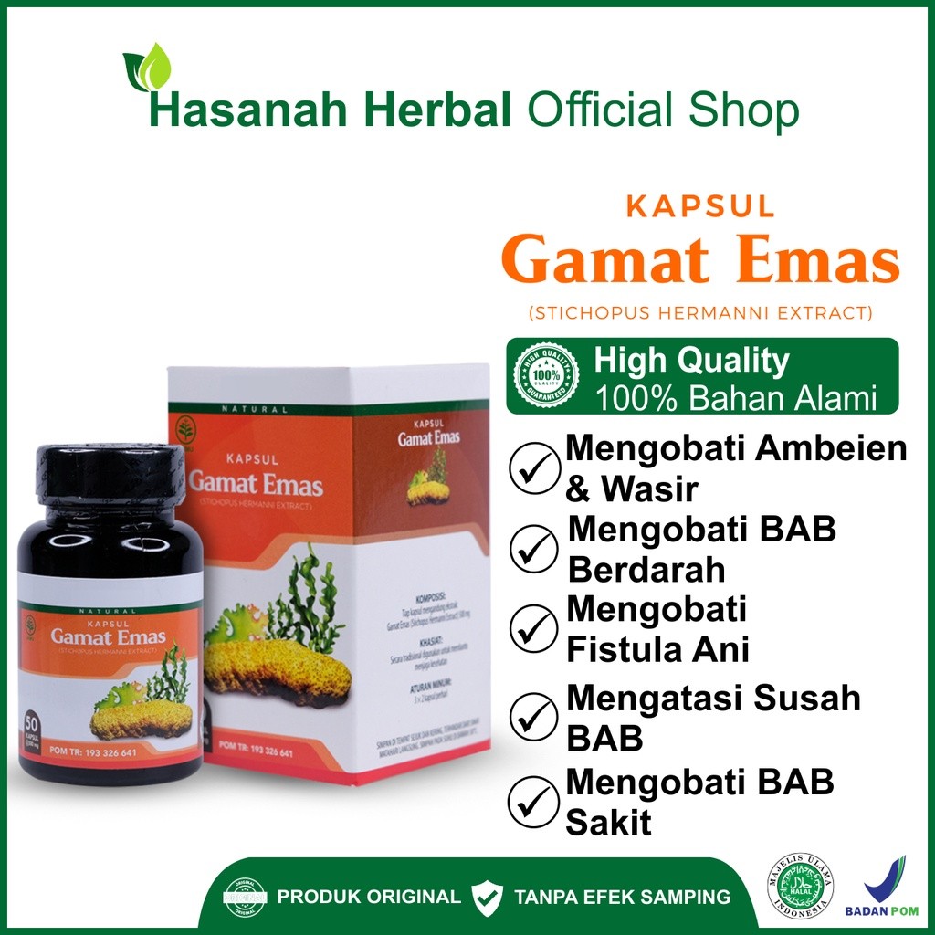 

Obat Wasir Ambien Atau Ambeyen Stadium 1 2 3 4 Herbal Aman Untuk Anak Dewasa Ibu Hamil dan Menyusui Kapsul Gamat Emas