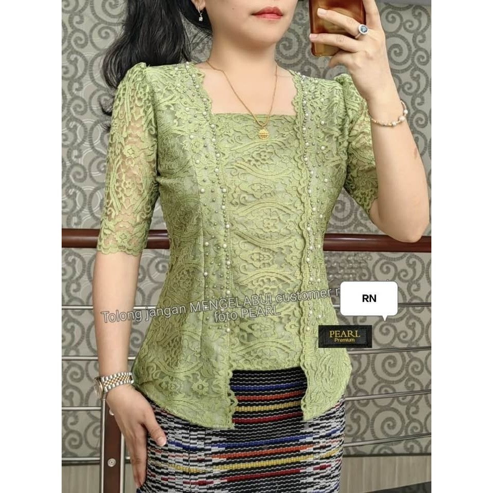 MF ATASAN SEMI PRANCIS/Blouse Brokat Renda KUTU BARU