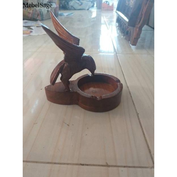 Asbak kayu Jati model Burung Elang IPX5