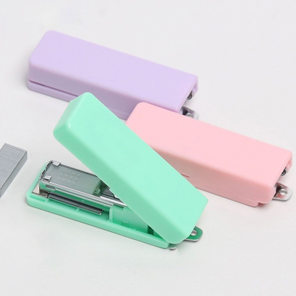 

Creative Candy Color Mini Stapler Multifunction Metal Bookbinding Machine Bookbinding Supplies Manual Binding Tool School Office