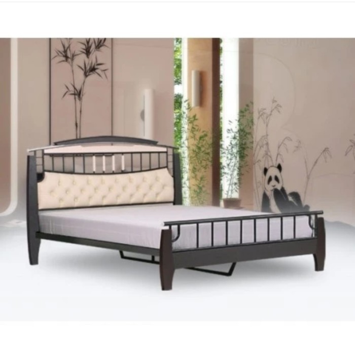 Ranjang Besi Minimalis Siantano Bed Kathleen 160 180 x 200 Mewah Elegan Kuat Promo Murah - 160 x 200