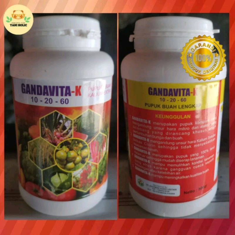 Pupuk GANDAVITA-K 10-20-60 500gr