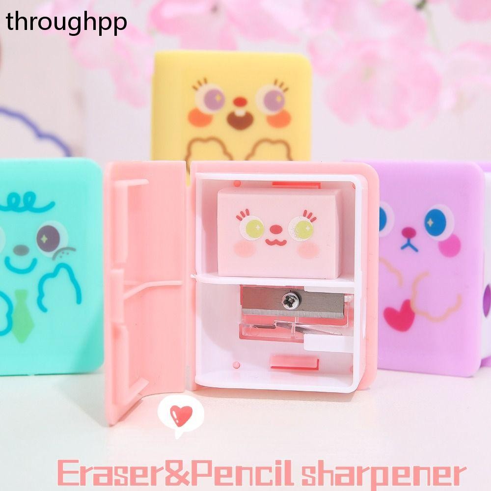 

2 in 1 Multifunctional Pencil Eraser Sharpener Set Kawaii Sketch Pencil Cutter School Supplies
