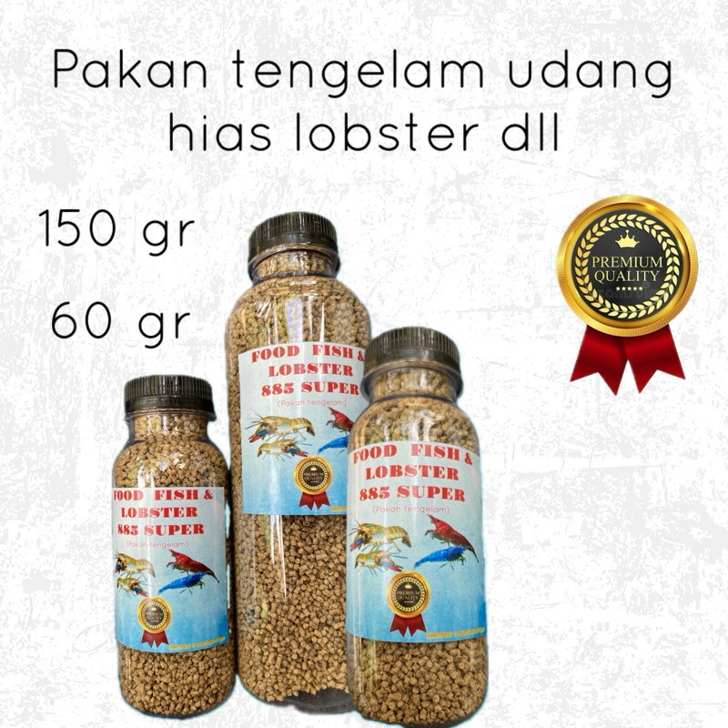 pakan tengelam Lobster udang ikan 150 gram