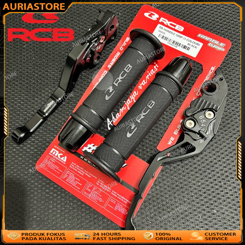 IK3 Handgrip RCB HG55 + Jalu Stang CNC + Handle Rem Stelan CNC Handgrip Motor Nmax Aerox Handgrip