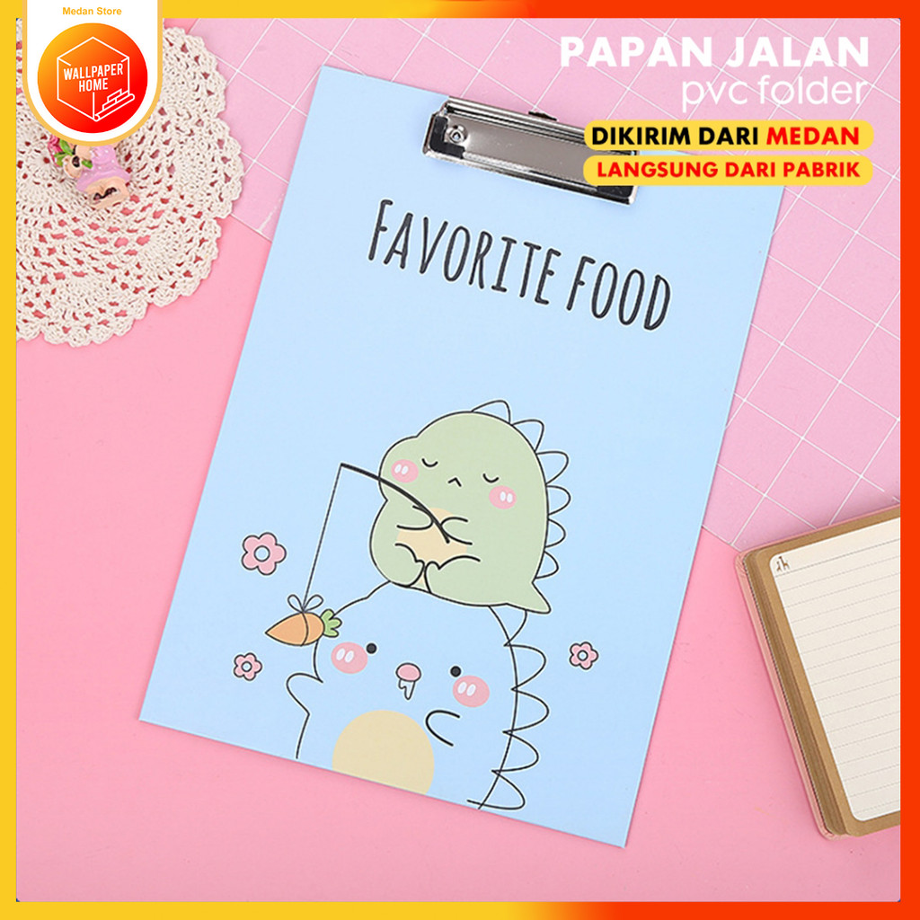 

Clipboard A4 Papan Jalan Aesthetic Papan Ujian PVC Folder File Alat Tulis Sekolah