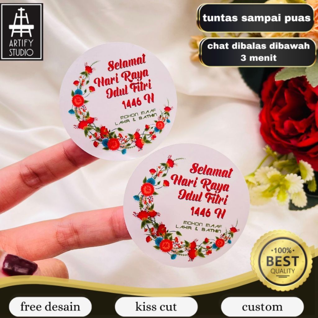 

Artify 9-15 Sticker Toples Hampers Ramadhan Sticker Label Selamat Hari Raya Idul Fitri Bandung