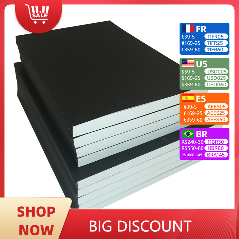 

Black Cover A5/B5 Notebook,128 Sheets/256 Pages/Book,Blank,Horizontal Line and Grid Pages Office Study Notes Supplies CS-078
