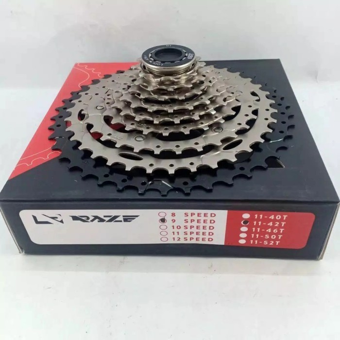 Sprocket Raze 9 Speed 11-42T Cassette Sproket 9sp 11 - 42 T