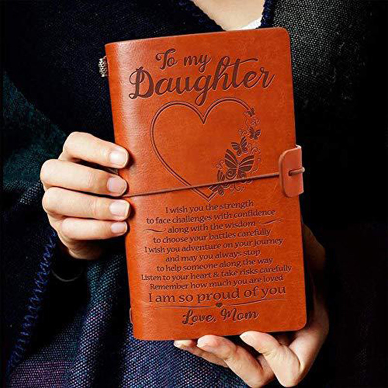 

Vintage Travel Diary Book Old Style Leather Notebook Daily Business Office Work Notepad Gift for Daughter/Son/Wife 2023-2024