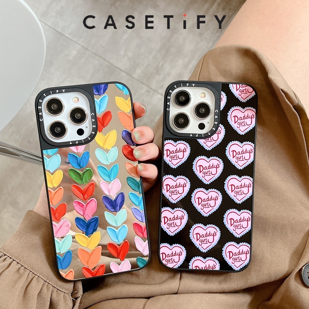 Colorful Love&Daddy Love Phone Case Casetify Mirror Casing for Iphone 16 15 14 13 12 11 Pro Promax P