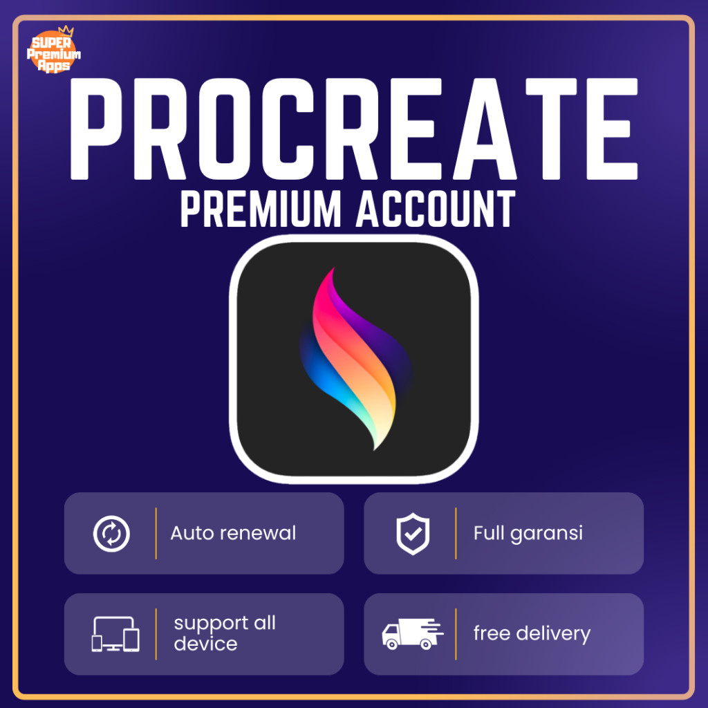 [LIFETIME] PROCREATE DREAMS IPAD IOS | Full Garansi