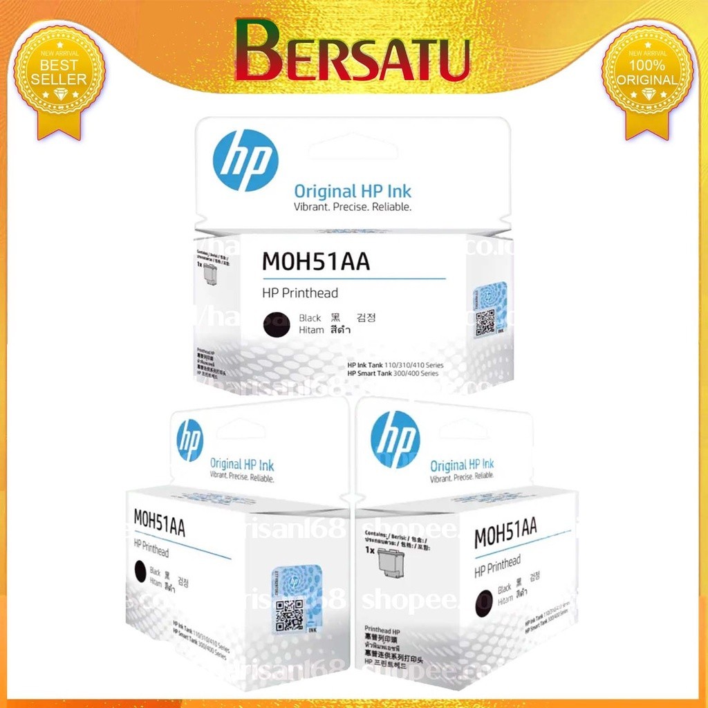 Cartridge HP M0H50AA Color / M0H51AA Black Catridge Printhead Deskjet GT5810 GT5820I Ink Tank 115, 3