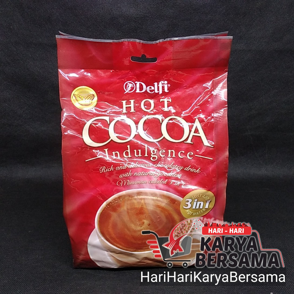 

MINUMAN BUBUK COKELAT 3-IN-1 DELFI HOT COCOA INDULGENCE BAG 20'S X 25GR