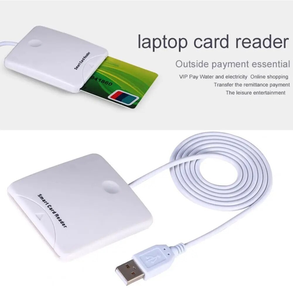 High-quality Smart Card Reader  Long Lasting USB 2.0 Memory Card Reader  Full Speed ID SIM ATMs Smar