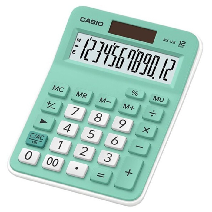 

Casio Calculator Desktop PASTEL / Kalkulator Meja Kantor Office MX 12B - Pink