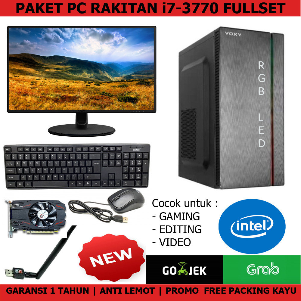 FLASH SALE KOMPUTER/PC RAKITAN GAMING/EDITING i7-3770 RAM 16GB VGA 4GB FULLSET