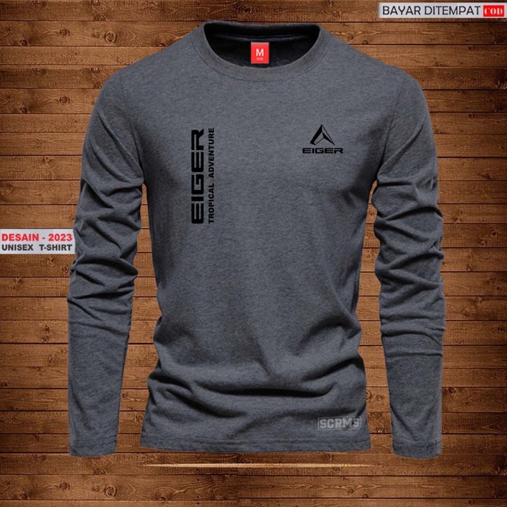 ThanksLifee Promo Cod  Baju Kaos Pria Lengan Panjang / Tshirt Distro Logo Etv Kr Kanan Terkini Text 