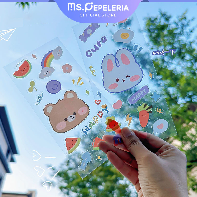 

Cute Sticker/ Sticker Momo Aesthetic Stiker Buku Diary/Stiker Lucu Kartun Hewan Beruang Kelinci Tumbr Botol Lucu-Ms.Pepeleria