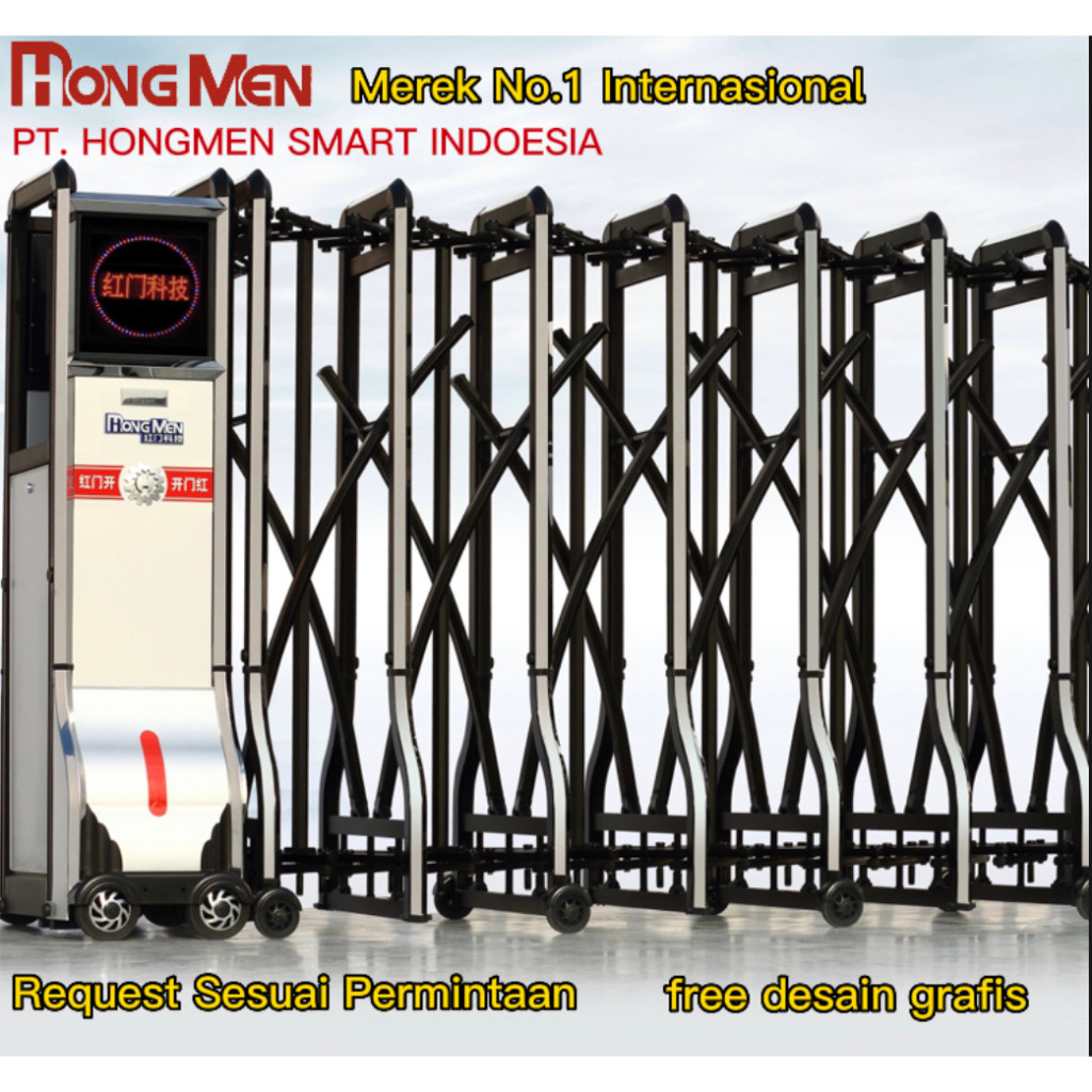 Pintu Otomatis Pagar /  Pintu Pagar Otomatis Pabrik BUMN/Stainless Steel Retractable Gate