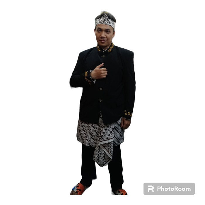 promo ✨ -Kain selempang sunda pria dan ikat kepala - Putih