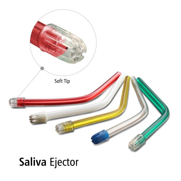 Saliva Ejector pak 100pcs alat medis gigi