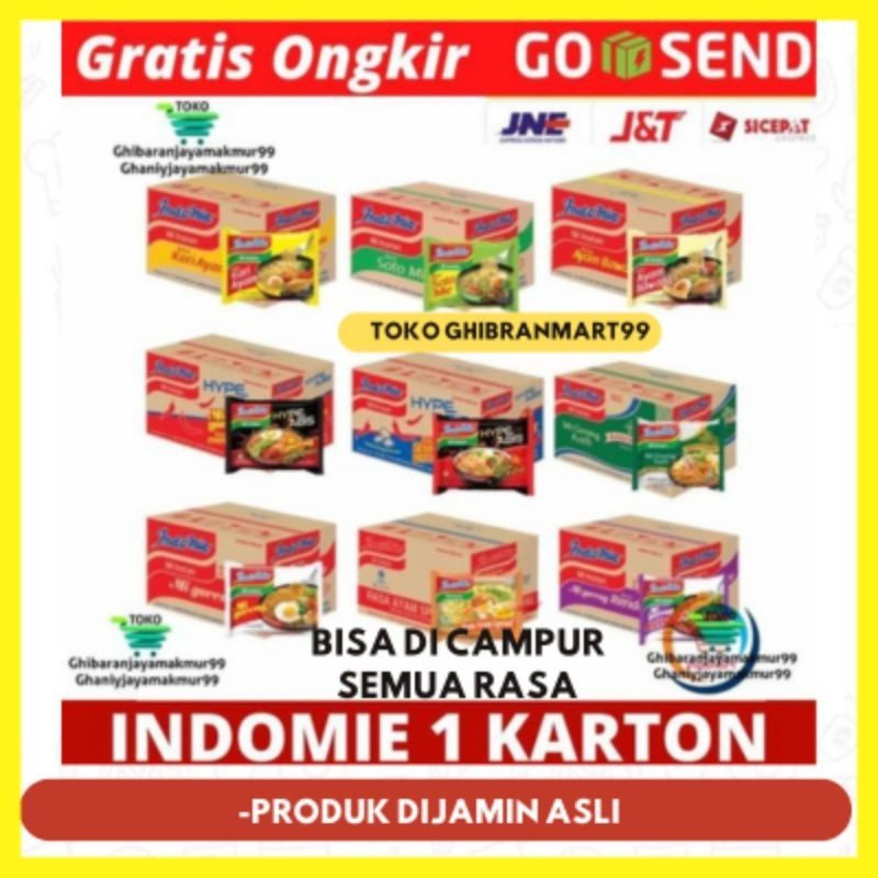 

Indomie Goreng 1 dus karton Mix campur isi 40