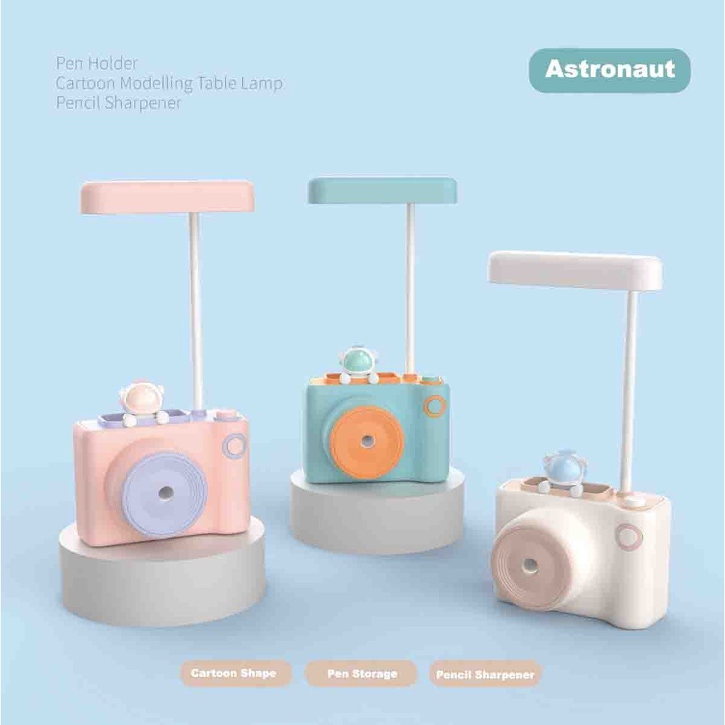 Nomaid.id - Lampu Meja Kamera - Lampu Tidur Mini LED - Lampu Belajar - Lampu Multifungsi - Lampu Mej