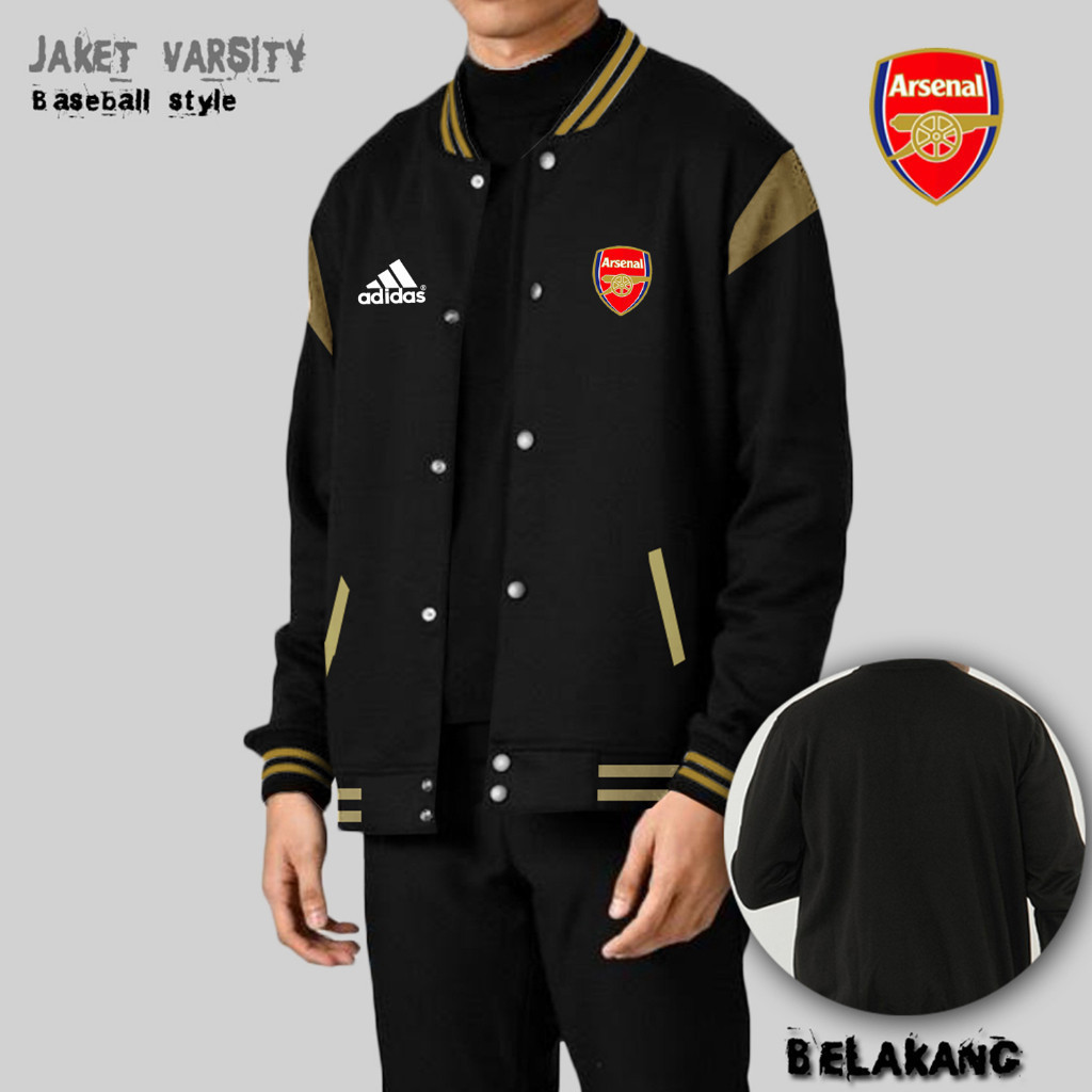 JAKET BASEBALL ARSENAL TERBARU / JAKET BOLA KEREN / BISA REQUEST CUSTOM SABLON