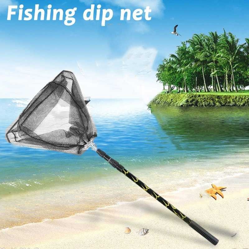 PLGI Jaring Pancing Ikan Fishing Net Triangle Shape with Rod 1.5M LJ28FN