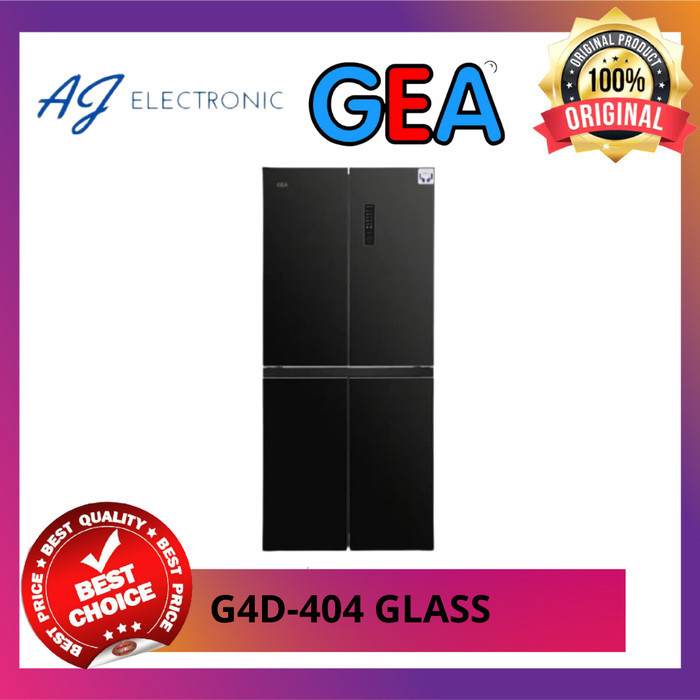 KULKAS GEA G4D-404 / G4D404 / G4D 404 , 4 PINTU GLASS