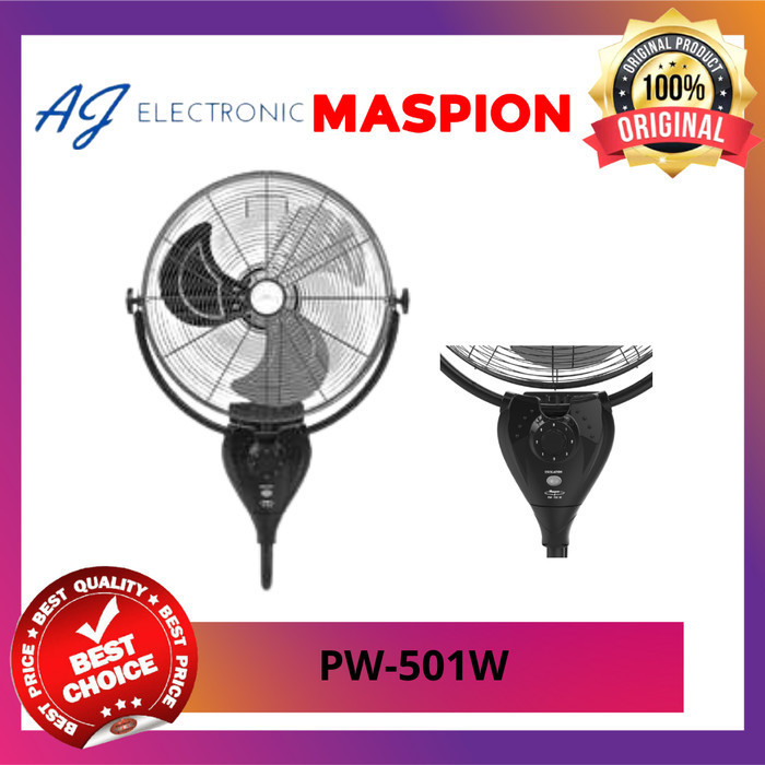 KIPAS ANGIN MASPION pw-501w / pw501w / pw501 , KIPAS ANGIN DINDING
