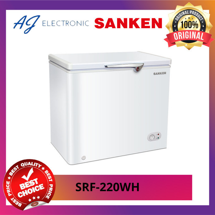 CHEST FREEZER SANKEN SRF-220WH / SRF220WH / SRF-220 , 200 liter