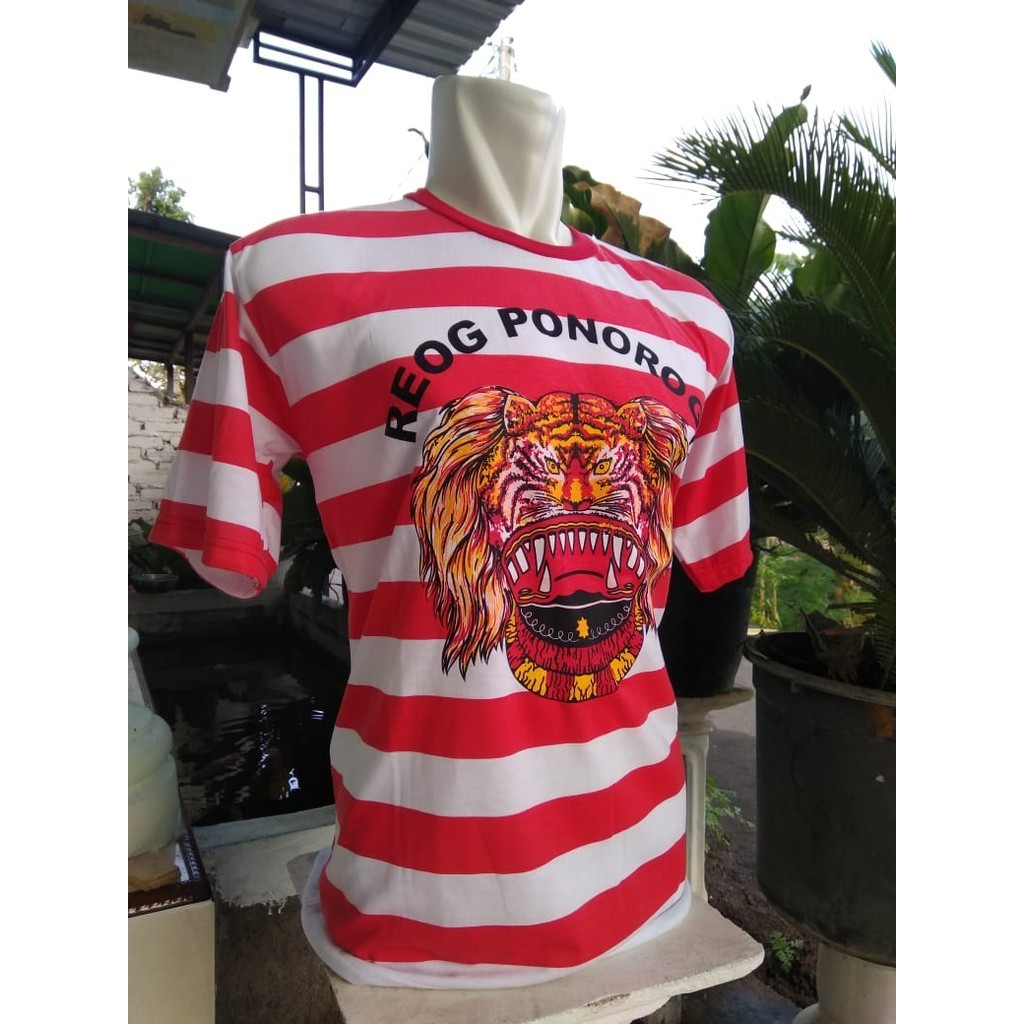 Kaos Reog Dewasa Murah merah putih reog ponorogo