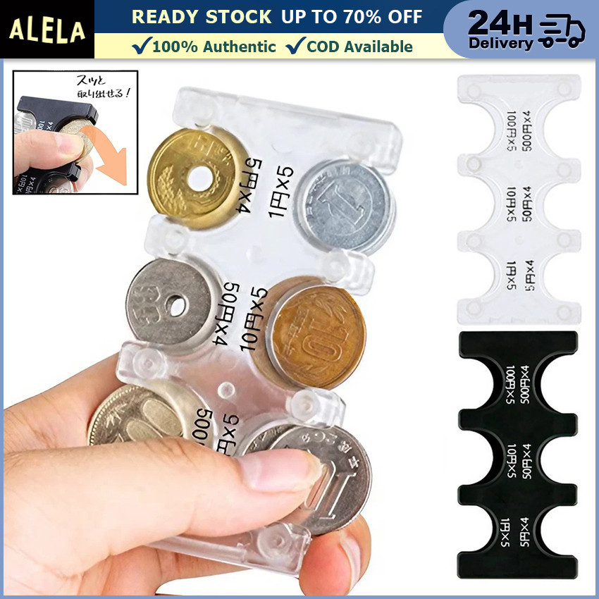 Coin Dispenser Clip Koin Yen Jepang Organizer Coin Dompet Plastik