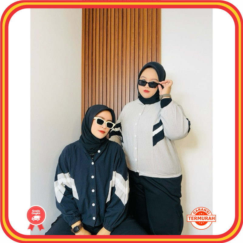 Outer Baju Wanita Cantik Kekinian Korean Style / Outer Jaket Oversize Linen / Cardigan Oversize Line