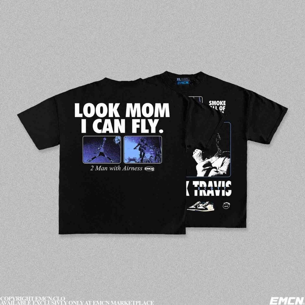 【ORIGINAL】 EMCN Oversized Tee Travis Scott x Michael Jordan Airness