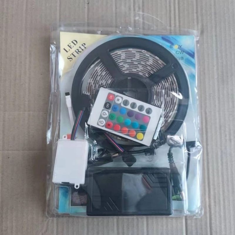 [ FURMOTOR ] PAKET LENGKAP LAMPU LED RGB STRIP 5M 5050 IP44 IP33 INDOOR WATERPROOF 5 METER LAMPU HIA