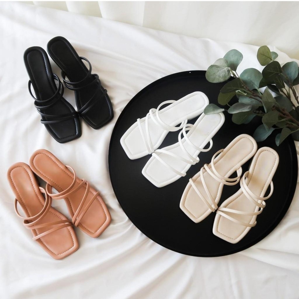 Pakein Sandal Ayomi Heels Wanita Hak 3 cm Temali