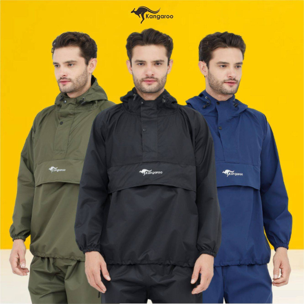 [STOK TERAKHIR] Raincoat - Jas Hujan Kangguru Mantel Taslan Raincoat