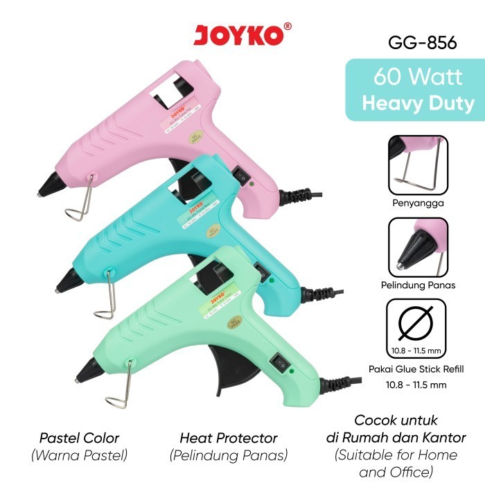

JOYKO Glue Gun Lem Tembak GG-856 Pastel Color Isi Besar