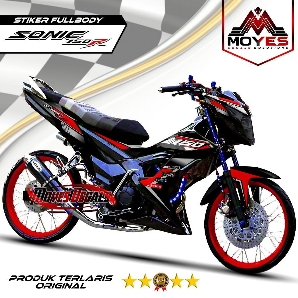 Decal Sonic 150 Fullbody Decal Variasi Honda Sonic 150 Fullbody Stiker Modif Motor Sonic 150 Fullbod